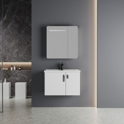 Orchid Bathroom Cabinet With 2 Doors & Mirror Sensor Switch -Ref DE01-6L