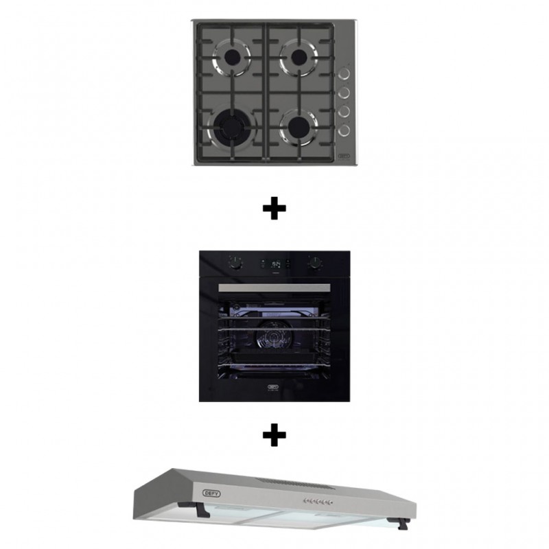 Defy DHG602 Built-in Hob & Free Defy DBO489E Built-in Oven + Defy DCH60SS Cooker Hood Defy DHG602 Built-in Hob & Free Defy DBO489E Built-in Oven + Defy DCH60SS Cooker Hood