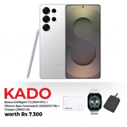 Samsung Galaxy S25 Ultra Whitesilver & Free Baseus Intelligent T2 Anti-Loss Device + CHARGER + Hifuture Apex Smart Watch