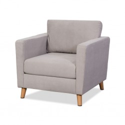 Oliver Sofa 1 Seater L.Grey Fabric