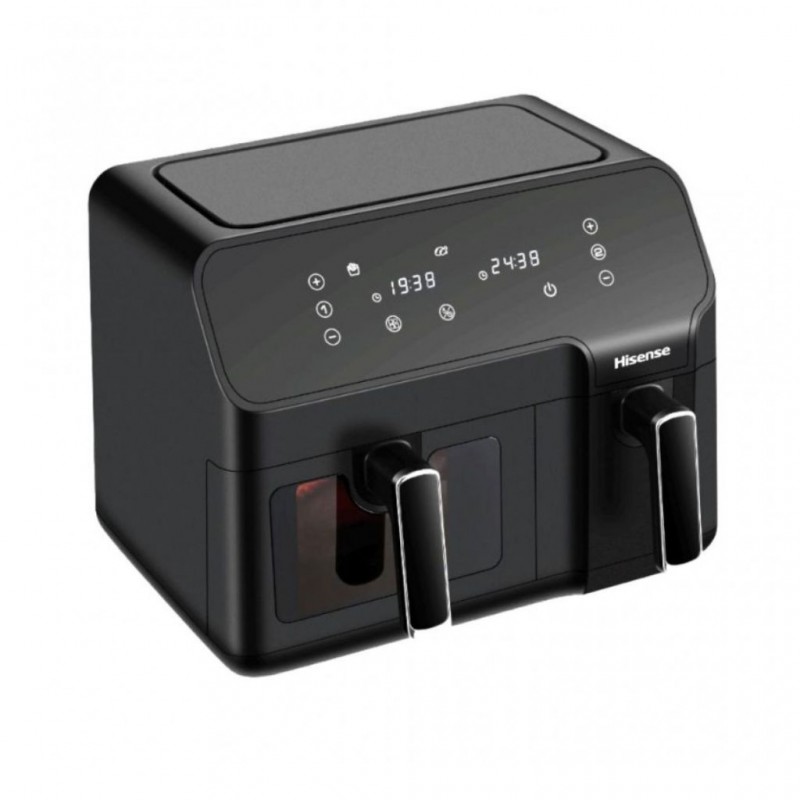 Hisense H09AFBK255 5.5L+3.3L Black LED 2YW Dual Air fryer "O" Hisense H09AFBK255 5.5L+3.3L Black LED 2YW Dual Air fryer "O"