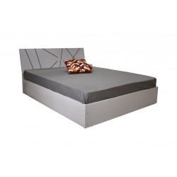 Juliette Bed 160x200cm MDF Black & White