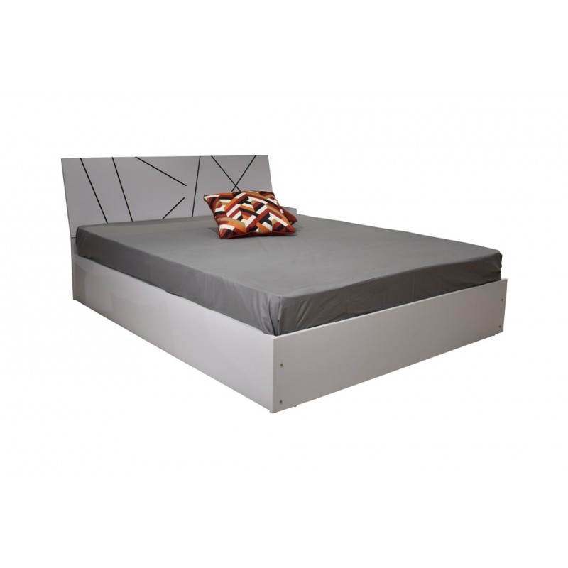 Juliette Bed 160x200cm MDF Black & White