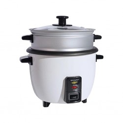 Sharp KS-H108G-W3 1L 2YW WH Rice Cooker With Steamer & Glass Lid "O"