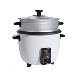 Sharp KS-H188G-W3 1.8L 2YW WH Rice Cooker With Steamer & Glass Lid