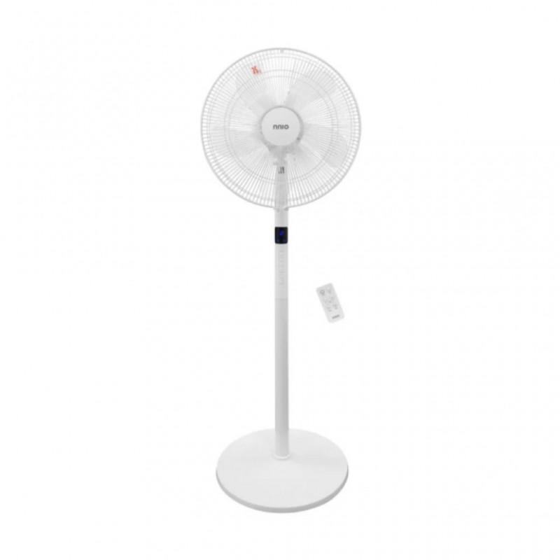 NNIO N1650DCSFR 16" AI White DC Stand Fan With Remote Auto Speed by Temp NNIO N1650DCSFR 16" AI White DC Stand Fan With Remote Auto Speed by Temp
