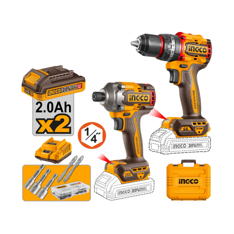 Ingco Ckli20277 Cordless 2Pcs Combo Kit Ingco Ckli20277 Cordless 2Pcs Combo Kit