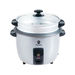 Mammouth MRC280S 2.8L Silver Grey Rice Cooker With Glass Lid & Steamer