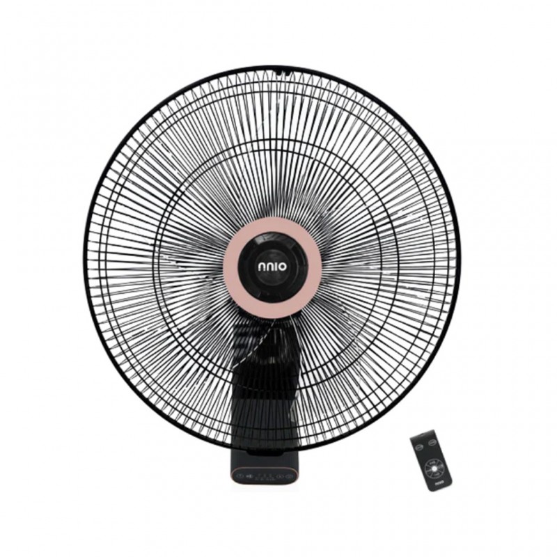 NNIO N1620WFR 16" Black & Rose Gold Wall Fan With Remote NNIO N1620WFR 16" Black & Rose Gold Wall Fan With Remote