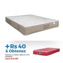 Slumberland Premium Latex King Size 180x200 cm Microquiled White & Brown + Sleep On It Classic Single 90x190 cm Microquiled Red