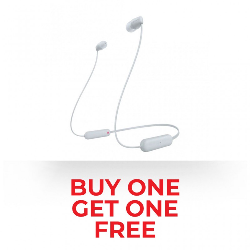 Sony Headphone White WI-C100/WZE & Free Sony Headphone White WI-C100/WZE