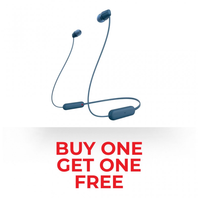 Sony Headphone Blue WI-C100/LZE & Free Sony Headphone Blue WI-C100/LZE