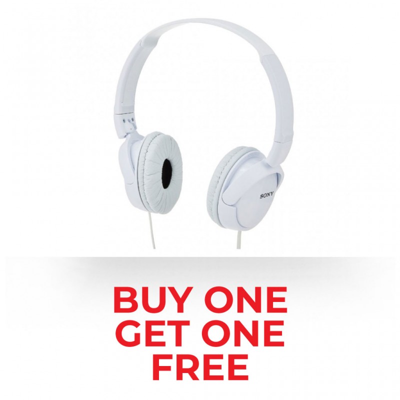 Sony Headphone White MDR-ZX110APWZE & Free Sony Headphone White MDR-ZX110APWZE