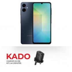 Samsung Galaxy A06 5G 128GB BLACK SMA066FZK & Free CHARGER AS-258 KIT 2.4A