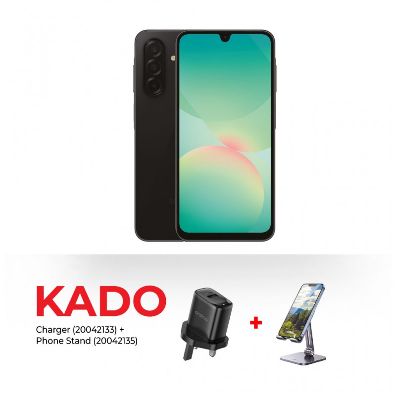Samsung Galaxy A26 5G(6GB+128GB) Black & Free CHARGER AS-258 KIT 2.4A + PHONE STAND AS-T627