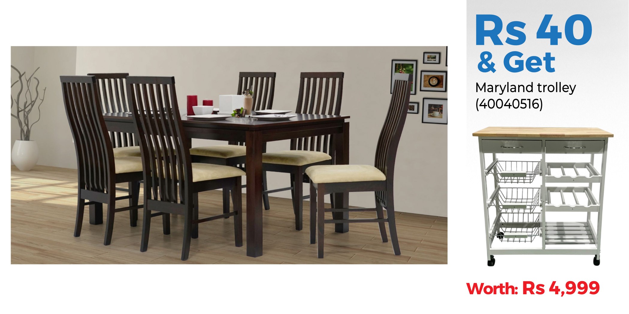Caribean Table and 6 Chairs Rubberwood & Get Maryland Kitchen Island Cart Trolley Caribean Table and 6 Chairs Rubberwood & Get Maryland Kitchen Island Cart Trolley