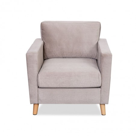 Oliver Sofa 1 Seater In Beige Fabric