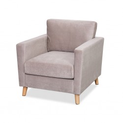 Oliver Sofa 1 Seater In Beige Fabric