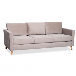 Oliver Sofa 3 Seater In Beige Fabric