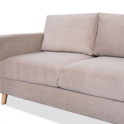 Oliver Sofa 3 Seater In Beige Fabric