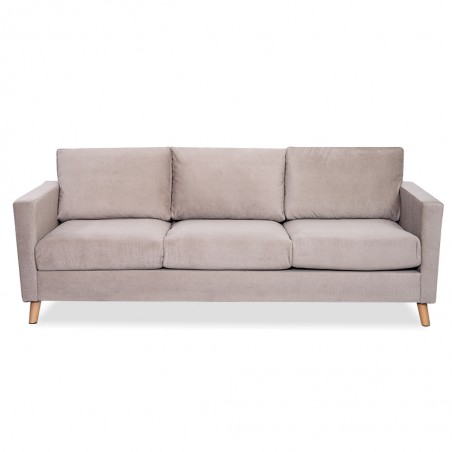 Oliver Sofa 3 Seater In Beige Fabric