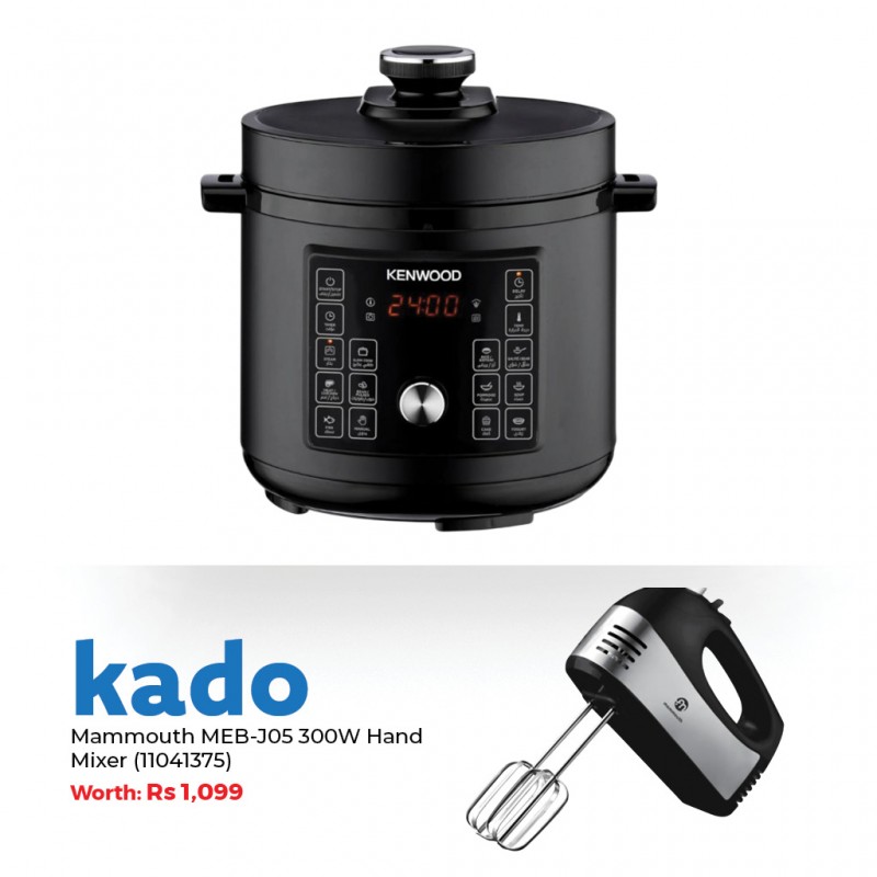Kenwood PCM95.000BK 8L Multi Cooker 00C293400KEAS & Free Mammouth MEB-J05 300W Hand Mixer Kenwood PCM95.000BK 8L Multi Cooker 00C293400KEAS & Free Mammouth MEB-J05 300W Hand Mixer
