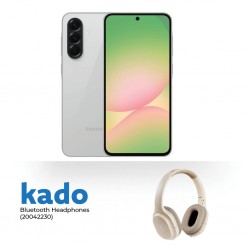 Samsung Galaxy A56 5G (8GB+256GB) Grey & Free Volkano Pebble Series Bluetooth Headphones Khaki