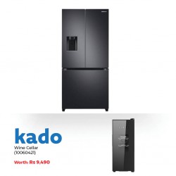 Samsung RF49A5202B1 Refrigerator & Free LeCavist LHCV12B Wine Cellar Thermoelectric