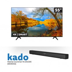 Hisense 55A6H-55A53FXVT 55'' 4K Smart TV and Free Hisense HS204 Sound bar 2.0 CH