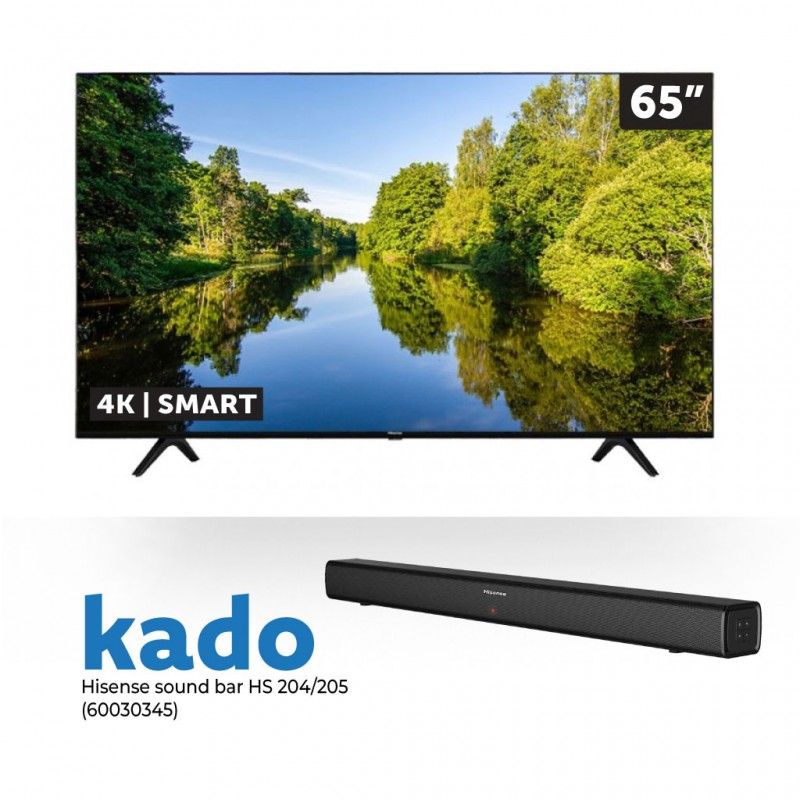 Hisense 65A7100F 65'' 4K Smart TV & Free Hisense HS204 Sound bar 2.0 CH