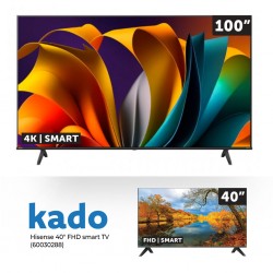 Hisense 100Q7N/100E7NQ 100” Qled Smart Led Tv & Free Hisense 40A6000F 40'' FHD Smart Led TV
