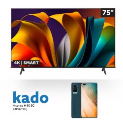 Hisense 75A6N 75" 4K Smart Led TV & Free Hisense Smart Phone H60 5G
