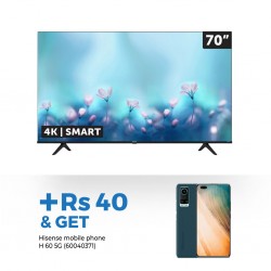 Hisense 70A6H 70'' 4K Smart Led TV & Free Hisense Smart Phone H60 5G