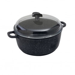 Pradel Estia 20cm Stone Style Casserole With Glass Lid - P0002365/59398M "O"