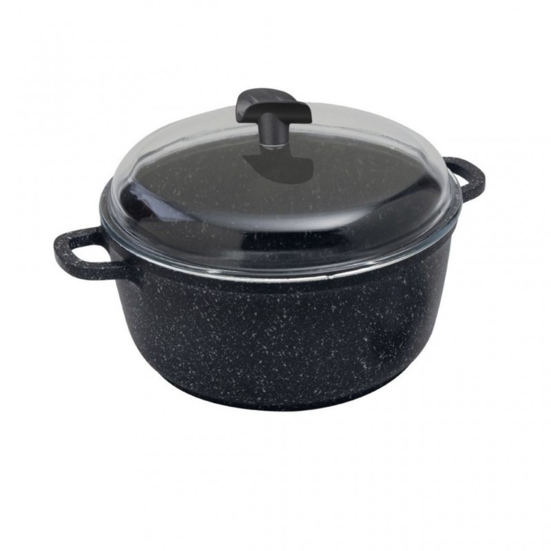 Pradel Estia 20cm Stone Style Casserole With Glass Lid - P0002365/59398M "O"
