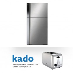 Hitachi R-V611PRU0 Refrigerator & Free Morphy Richards X-980552 2YW S/Steel 2 Slice Toaster