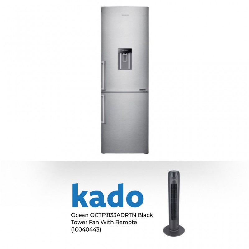Samsung RB33J3700SA/EF Refrigerator & Free Ocean OCTF9133ADRTN Black Tower Fan With Remote Control