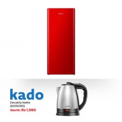 Hisense RR220D4BRE Refrigerator & Free Decakila KEKT031M Stainless Steel Kettle