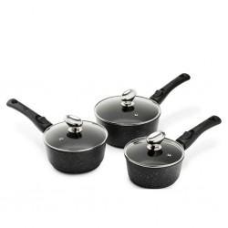 Pradel Premium 16/18/20cm Set Of 3 Saucepans Cast Aluminium Removable Handle - PCUI001031 "O"