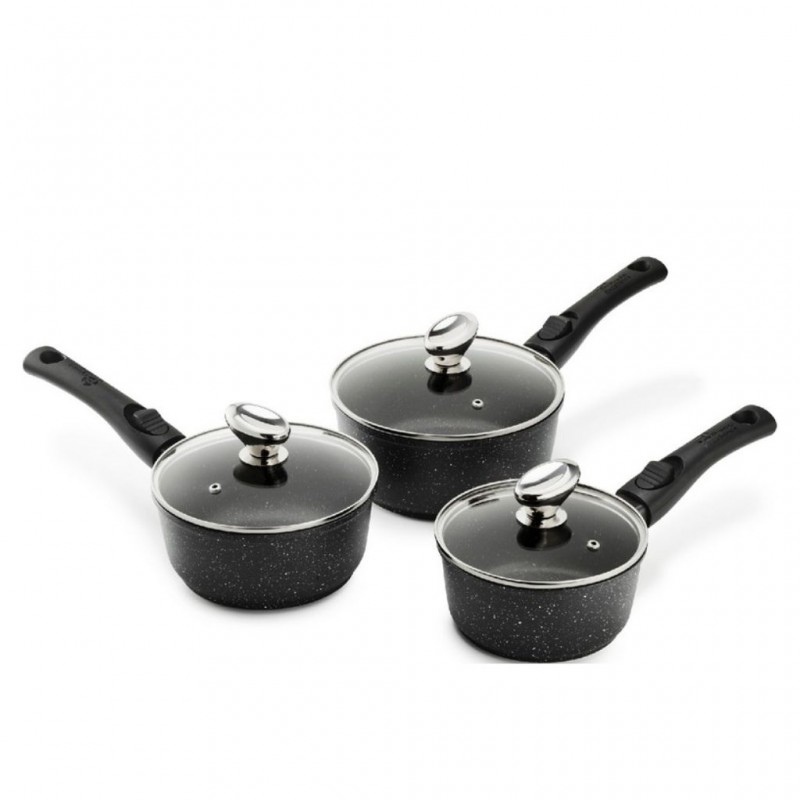 Pradel Premium 16/18/20cm Set Of 3 Saucepans Cast Aluminium Removable Handle - PCUI001031 "O"