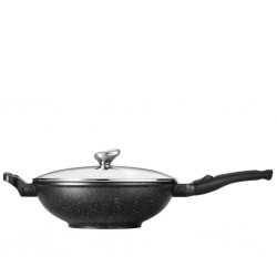 Pradel Premium 32cm Stone Style Wok With Glass Lid P0001233/52885M "O"