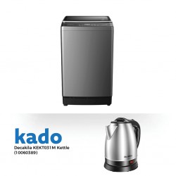 Hisense WTJA802T Washing Machine & Free Decakila KEKT031M Kettle