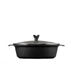 Pradel Premium 33 x 25cm 3pcs Oval Pot Cast Aluminium With Glass Lid PCUI001027  "O"