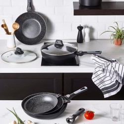 Pradel Pierra 20/24/28cm Set of 3 Pans Forged Aluminium Removable Handle - PCUI002004 "O"