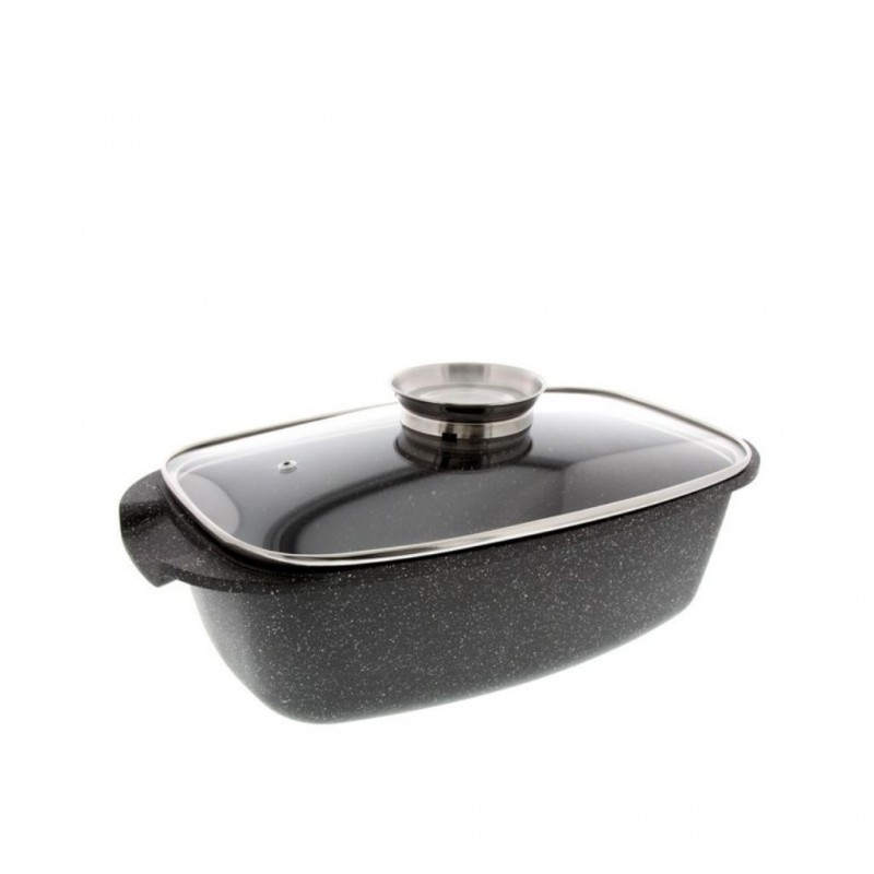 Pradel Premium 39 x 22cm Baking Dish Cast Aluminium With Glass Lid - PCUI001033 "O"