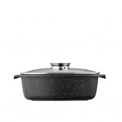 Pradel Premium 39 x 22cm Baking Dish Cast Aluminium With Glass Lid - PCUI001033 "O"