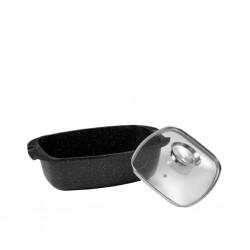 Pradel Premium 39 x 22cm Baking Dish Cast Aluminium With Glass Lid - PCUI001033 "O"