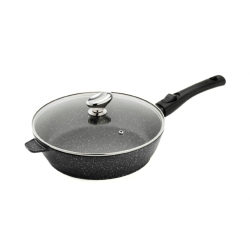 Pradel Premium 28cm Sauté Pan Cast Aluminium Removable Handle With Glass Lid - PCUI001008 "O"