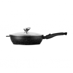 Pradel Premium 28cm Sauté Pan Cast Aluminium Removable Handle With Glass Lid - PCUI001008 "O"