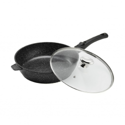 Pradel Premium 28cm Sauté Pan Cast Aluminium Removable Handle With Glass Lid - PCUI001008 "O"